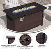 Flash Furniture Black/Espresso 50,000 BTU Patio Fire Pit Table YO-GYM81008-BK-GG